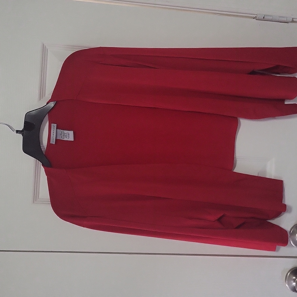 Catherines red open front cardigan